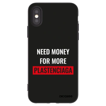 Picasee husă neagră din silicon pentru Apple iPhone X/XS - More PLASTENCIAGA
