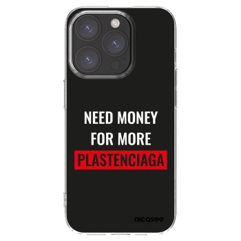 Picasee husă transparentă din silicon pentru Apple iPhone 15 Pro - More PLASTENCIAGA