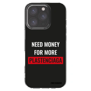 Picasee husă transparentă din silicon pentru Apple iPhone 16 Pro - More PLASTENCIAGA