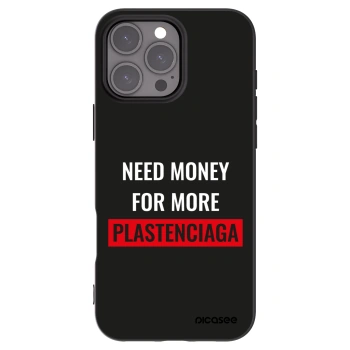 Picasee husă neagră din silicon pentru Apple iPhone 16 Pro Max - More PLASTENCIAGA