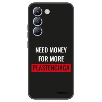 Picasee husă neagră din silicon pentru Vivo V40 SE 5G - More PLASTENCIAGA