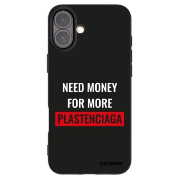 Picasee husă neagră din silicon pentru Apple iPhone 16 Plus - More PLASTENCIAGA