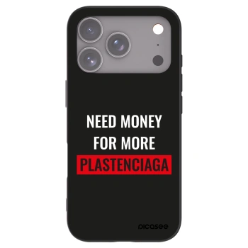 Picasee husă neagră din silicon pentru Apple iPhone 17 Pro - More PLASTENCIAGA