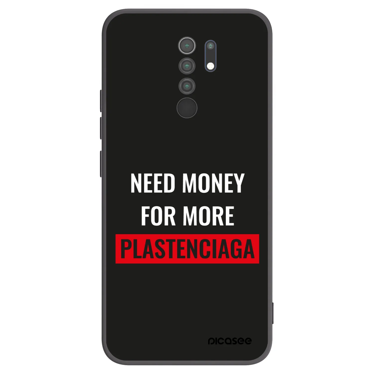 Picasee husă neagră din silicon pentru Xiaomi Redmi 9 - More PLASTENCIAGA