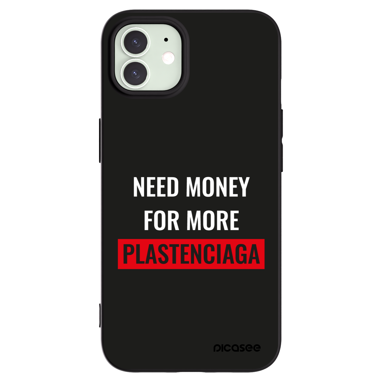 Picasee husă neagră din silicon pentru Apple iPhone 12 Pro - More PLASTENCIAGA