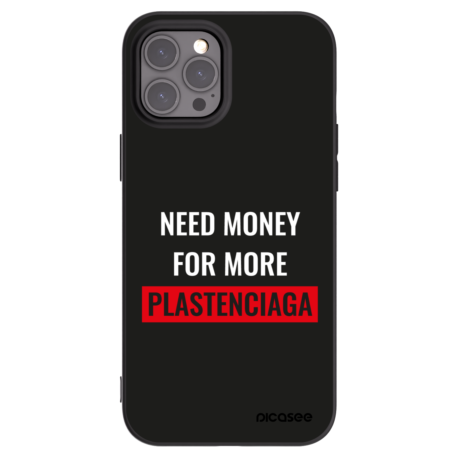 Picasee husă neagră din silicon pentru Apple iPhone 12 Pro Max - More PLASTENCIAGA