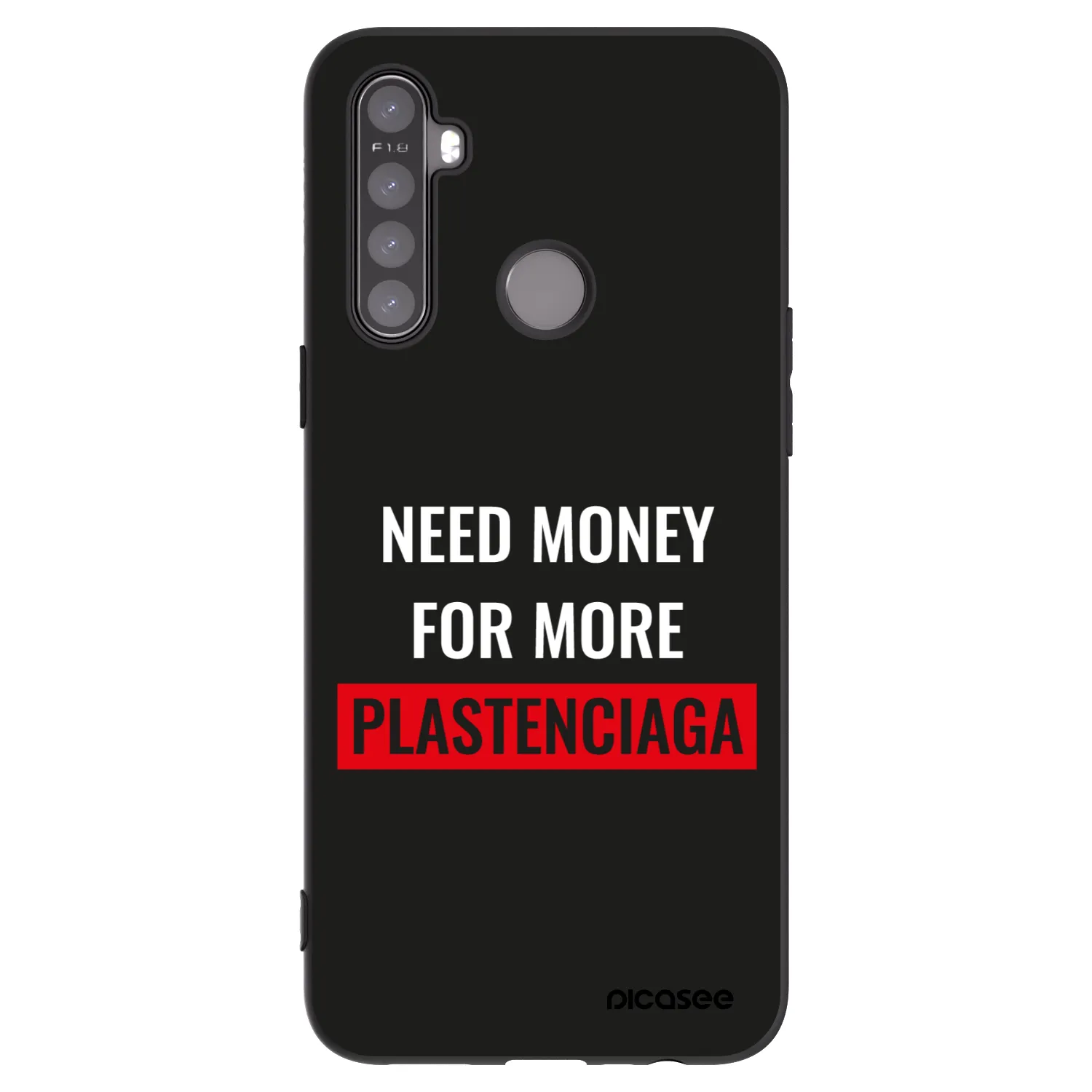 Picasee husă neagră din silicon pentru Realme 6i - More PLASTENCIAGA