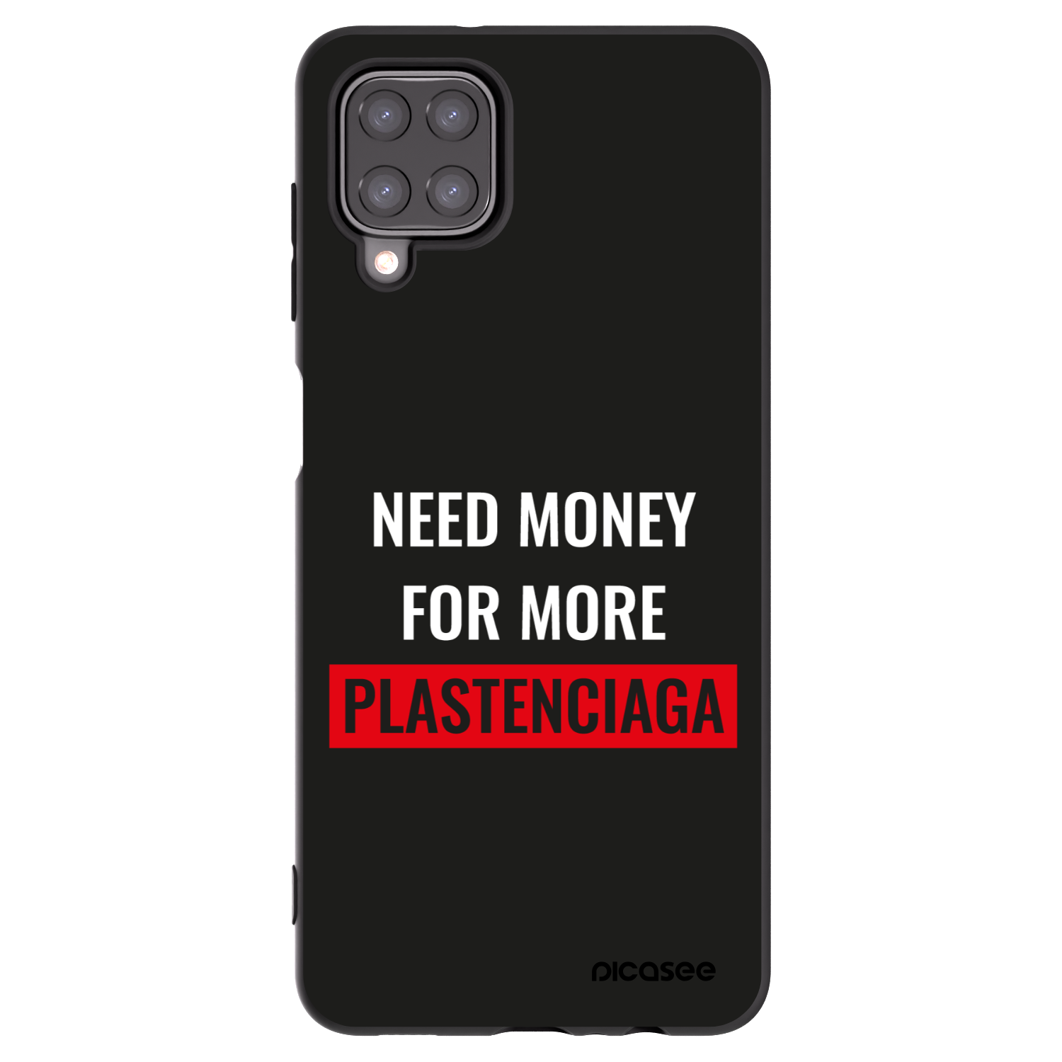 Picasee husă neagră din silicon pentru Samsung Galaxy A12 A125F - More PLASTENCIAGA