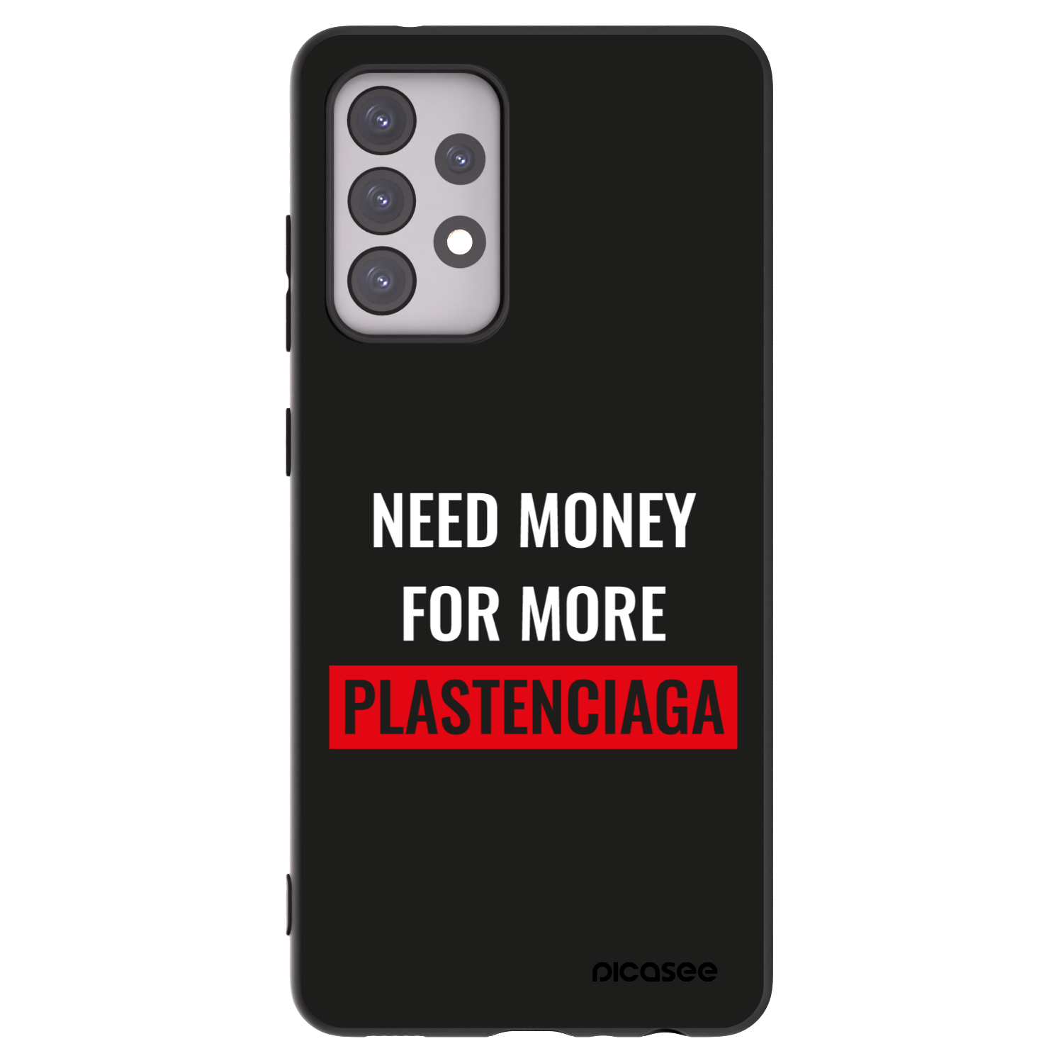 Picasee husă neagră din silicon pentru Samsung Galaxy A52 5G A525F - More PLASTENCIAGA