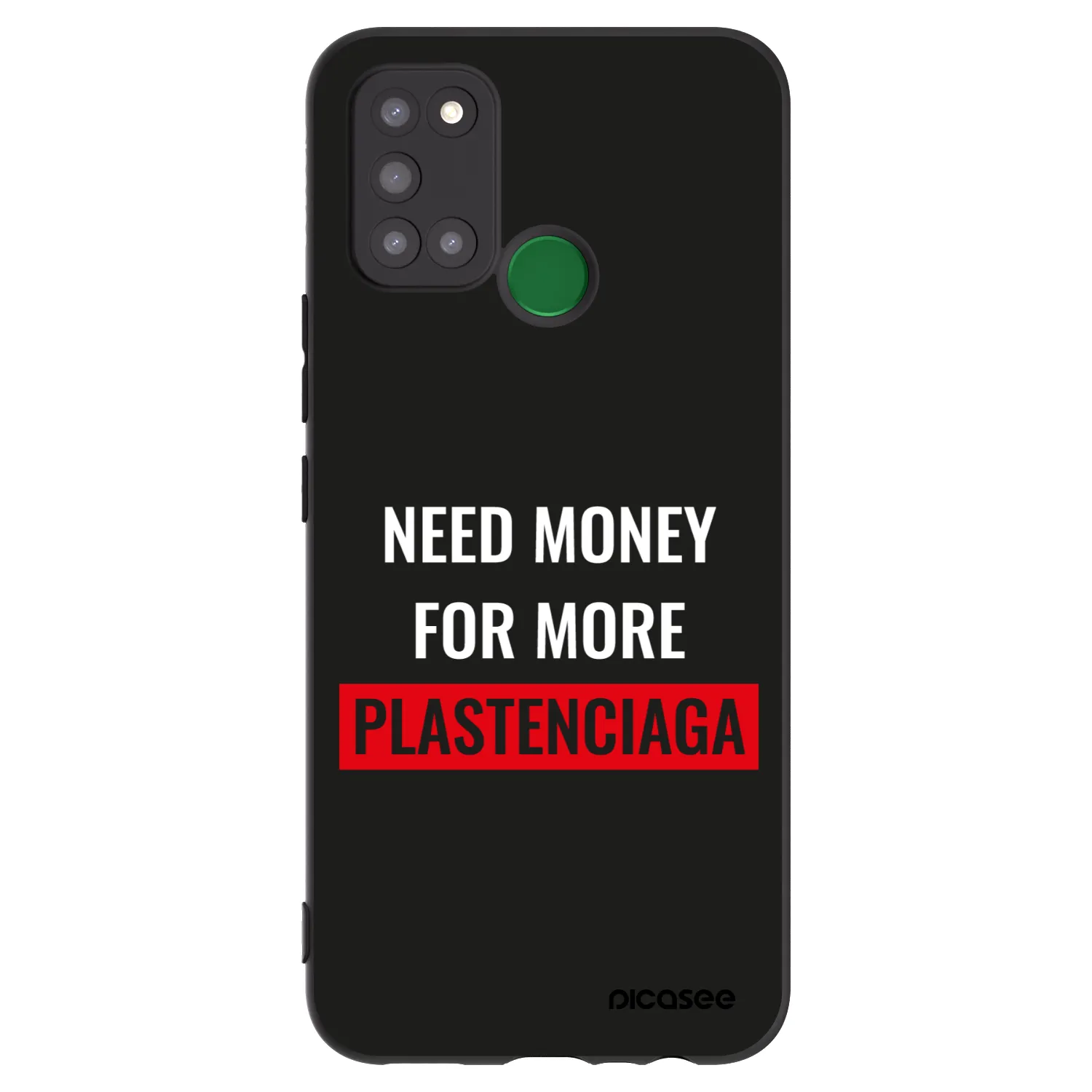 Picasee husă neagră din silicon pentru Realme 7i - More PLASTENCIAGA