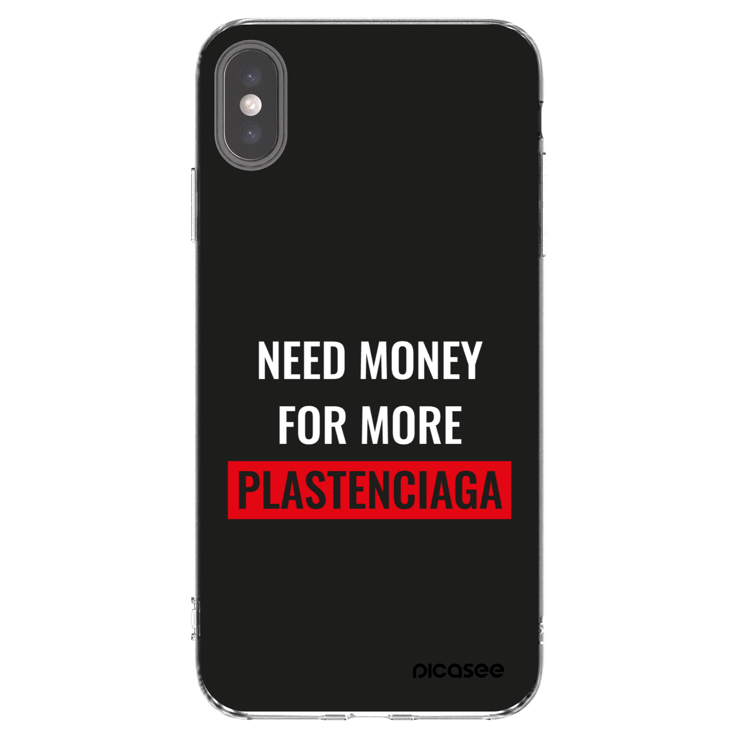 Picasee husă transparentă din silicon pentru Apple iPhone XS Max - More PLASTENCIAGA