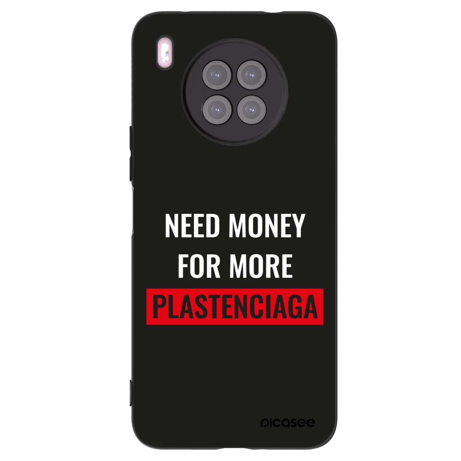 Picasee husă neagră din silicon pentru Huawei Nova 8i - More PLASTENCIAGA