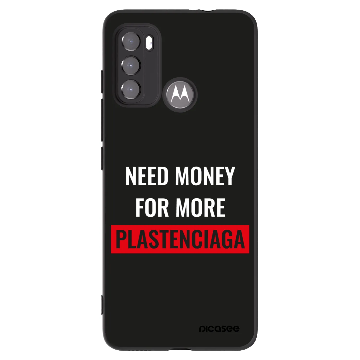 Picasee husă neagră din silicon pentru Motorola Moto G60 - More PLASTENCIAGA