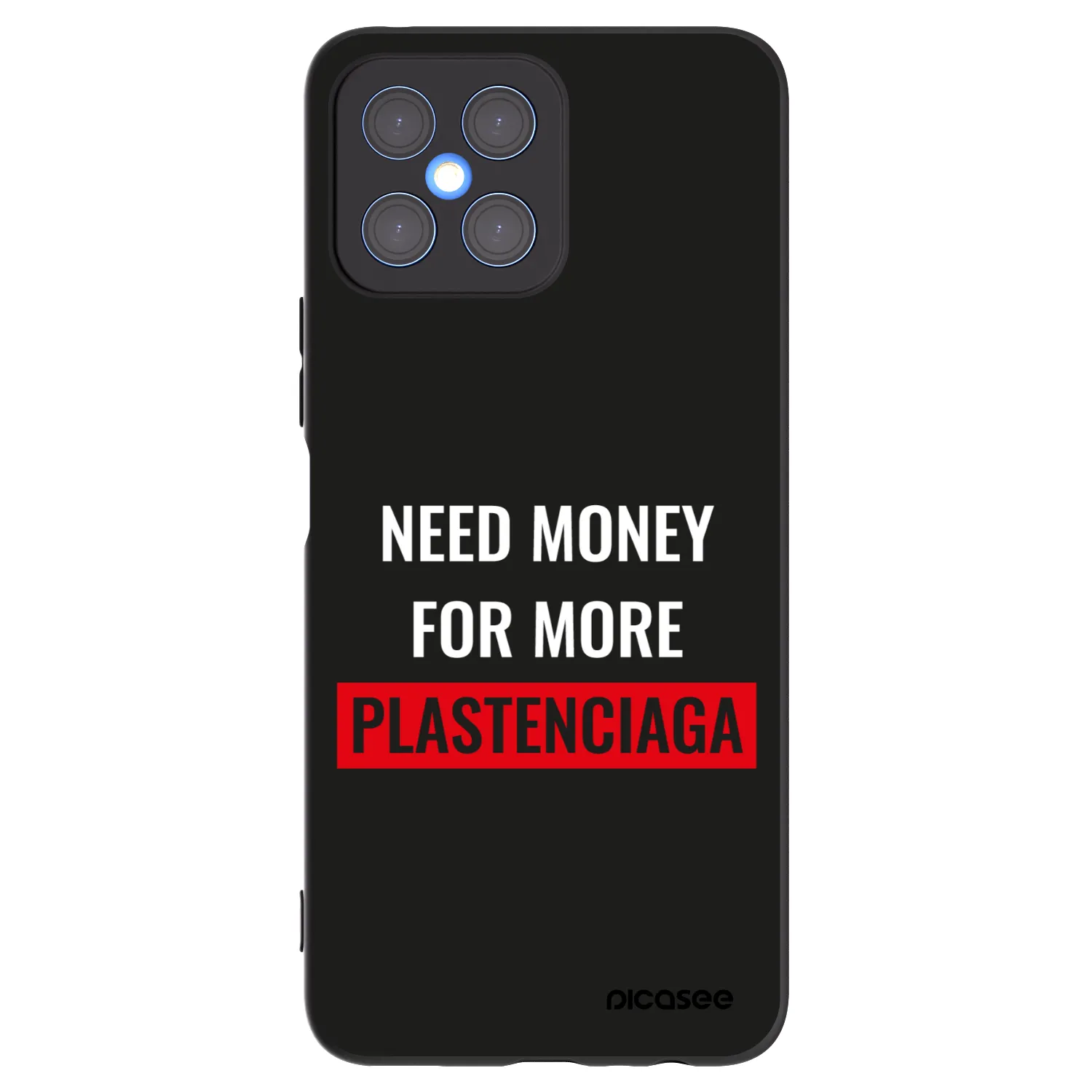 Picasee husă neagră din silicon pentru Honor X8 4G - More PLASTENCIAGA