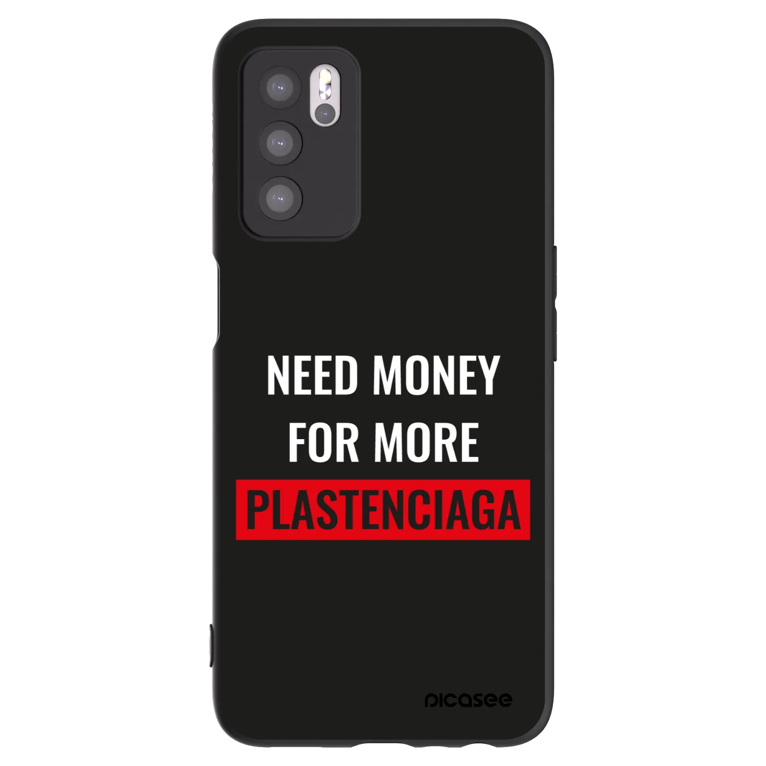 Picasee husă neagră din silicon pentru OPPO A16 - More PLASTENCIAGA