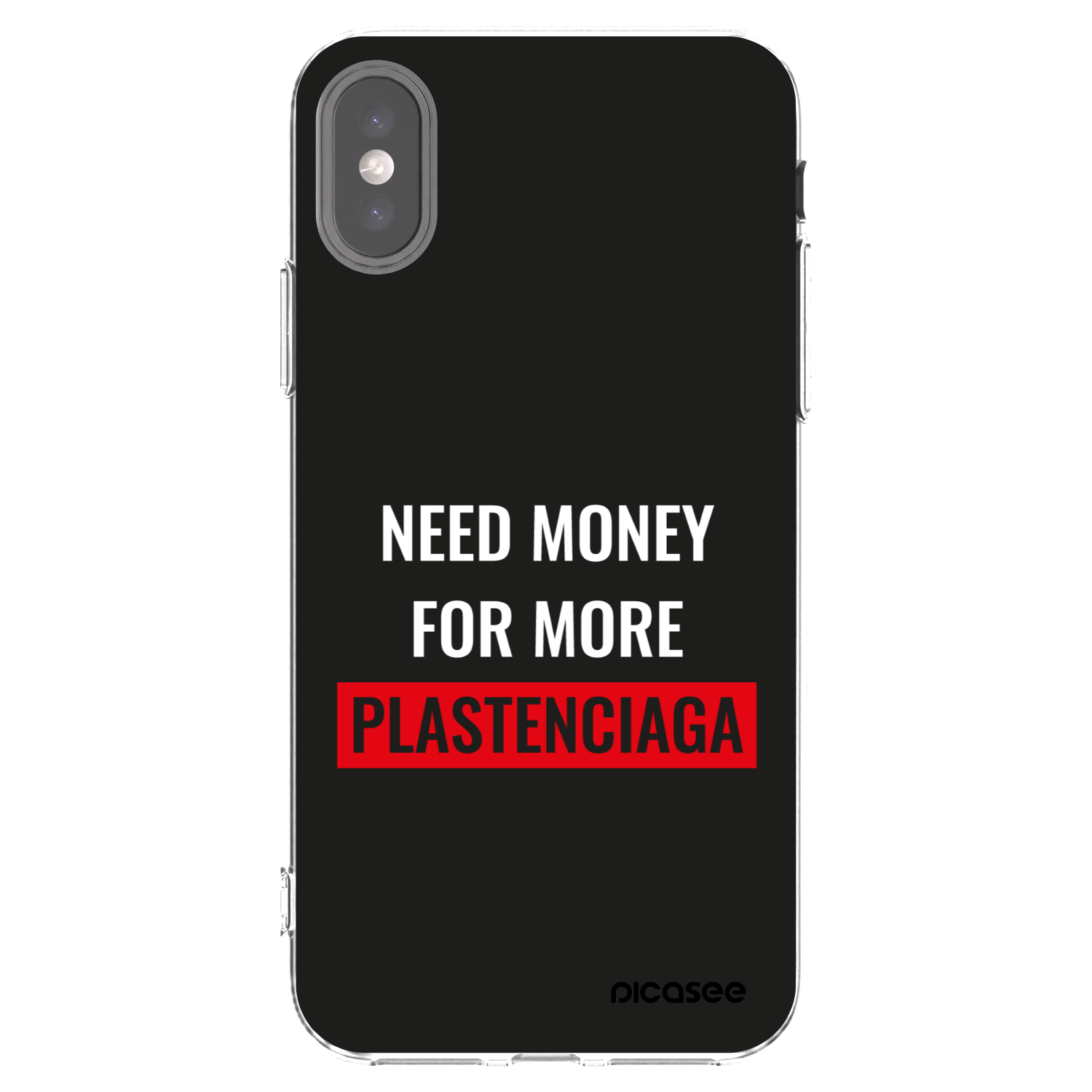 Picasee husă transparentă din silicon pentru Apple iPhone X/XS - More PLASTENCIAGA