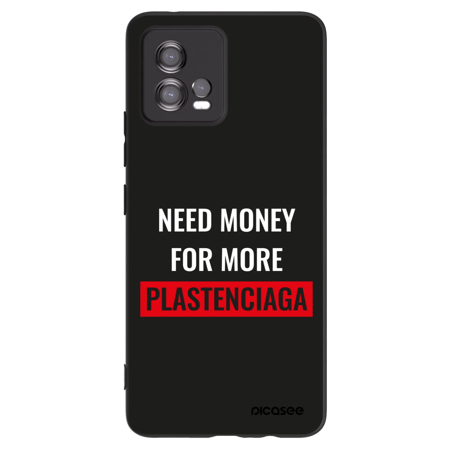 Picasee husă neagră din silicon pentru Motorola Moto G72 - More PLASTENCIAGA