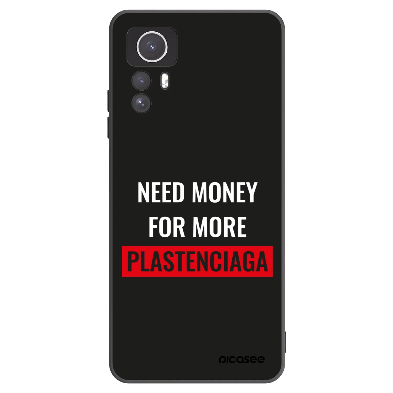 Picasee husă neagră din silicon pentru Xiaomi Redmi Note 12S - More PLASTENCIAGA