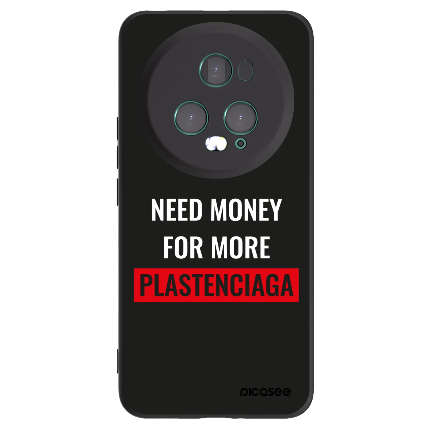 Picasee husă neagră din silicon pentru Honor Magic5 Pro - More PLASTENCIAGA