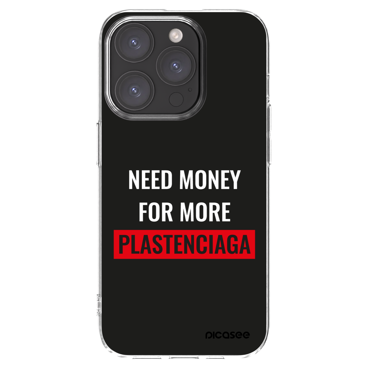 Picasee husă transparentă din silicon pentru Apple iPhone 15 Pro - More PLASTENCIAGA