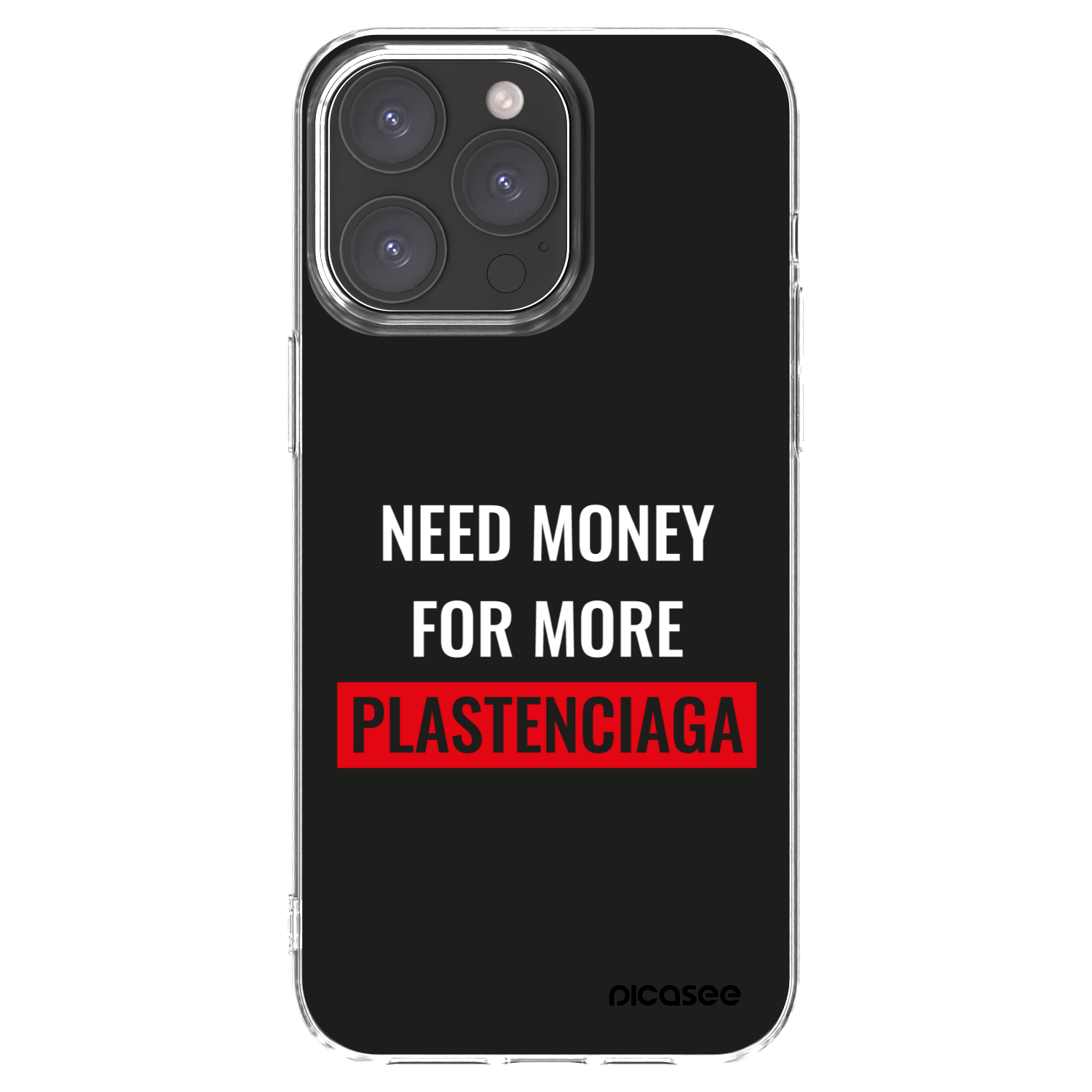 Picasee husă transparentă din silicon pentru Apple iPhone 15 Pro Max - More PLASTENCIAGA