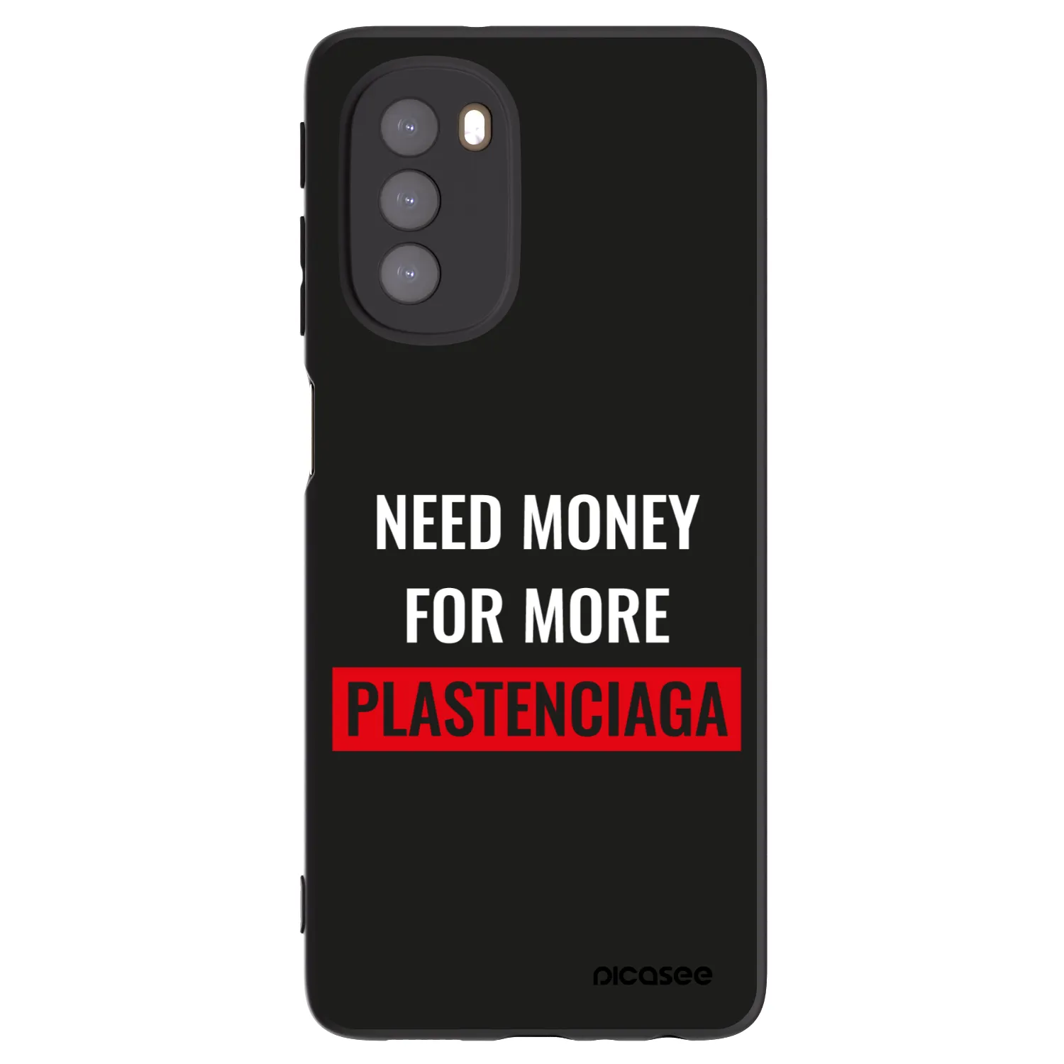 Picasee husă neagră din silicon pentru Motorola Moto G51 - More PLASTENCIAGA