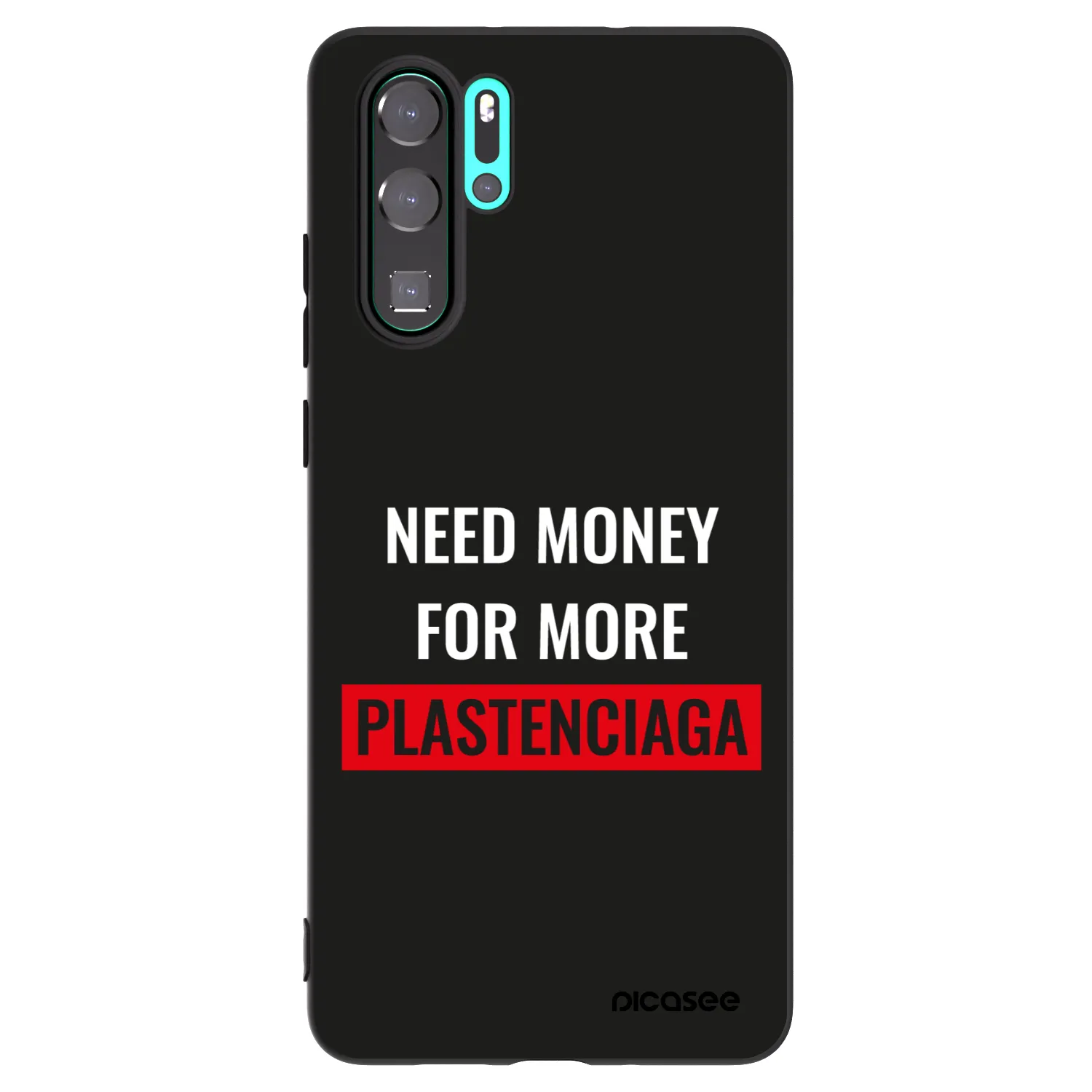 Picasee husă neagră din silicon pentru Huawei P30 Pro - More PLASTENCIAGA