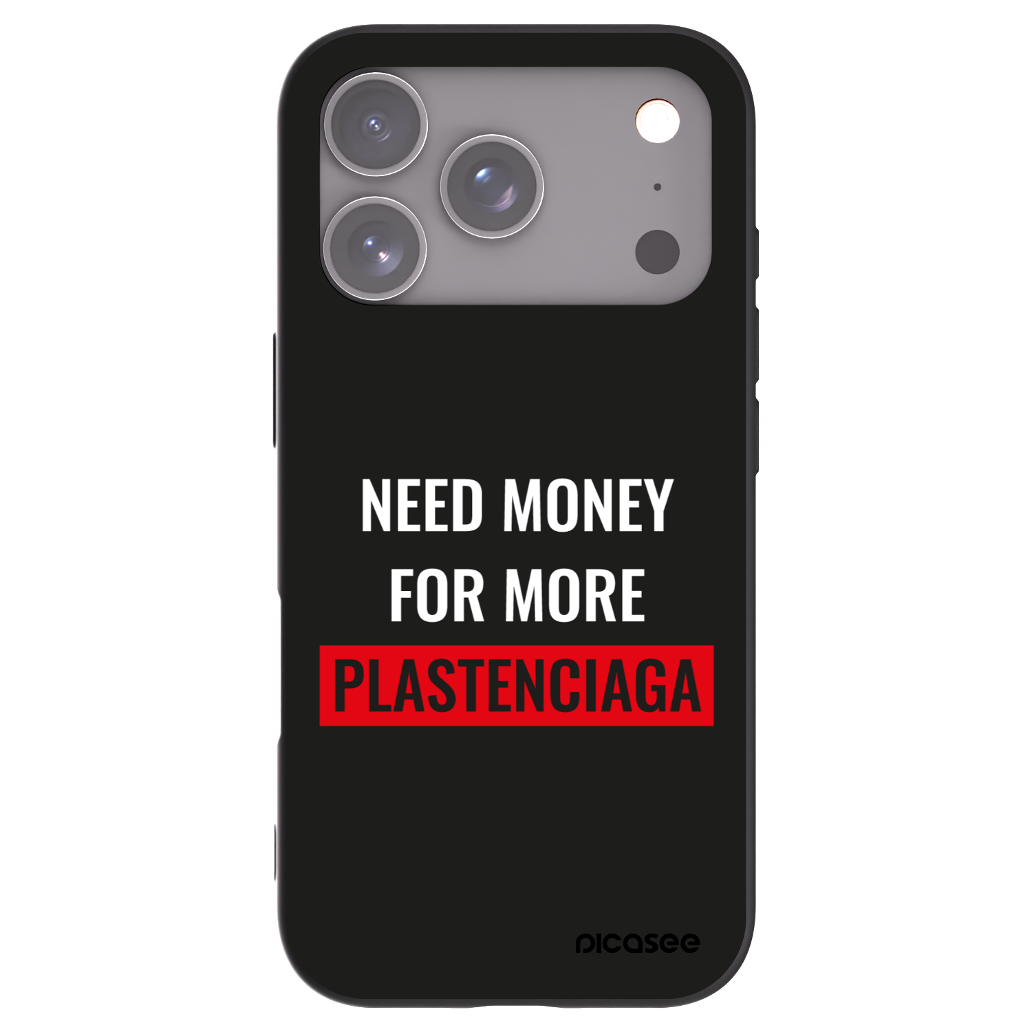 Picasee husă neagră din silicon pentru Apple iPhone 17 Pro - More PLASTENCIAGA