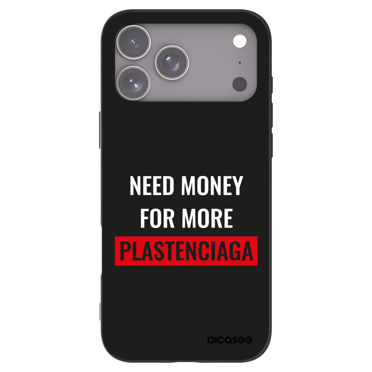 Picasee husă neagră din silicon pentru Apple iPhone 17 Pro Max - More PLASTENCIAGA