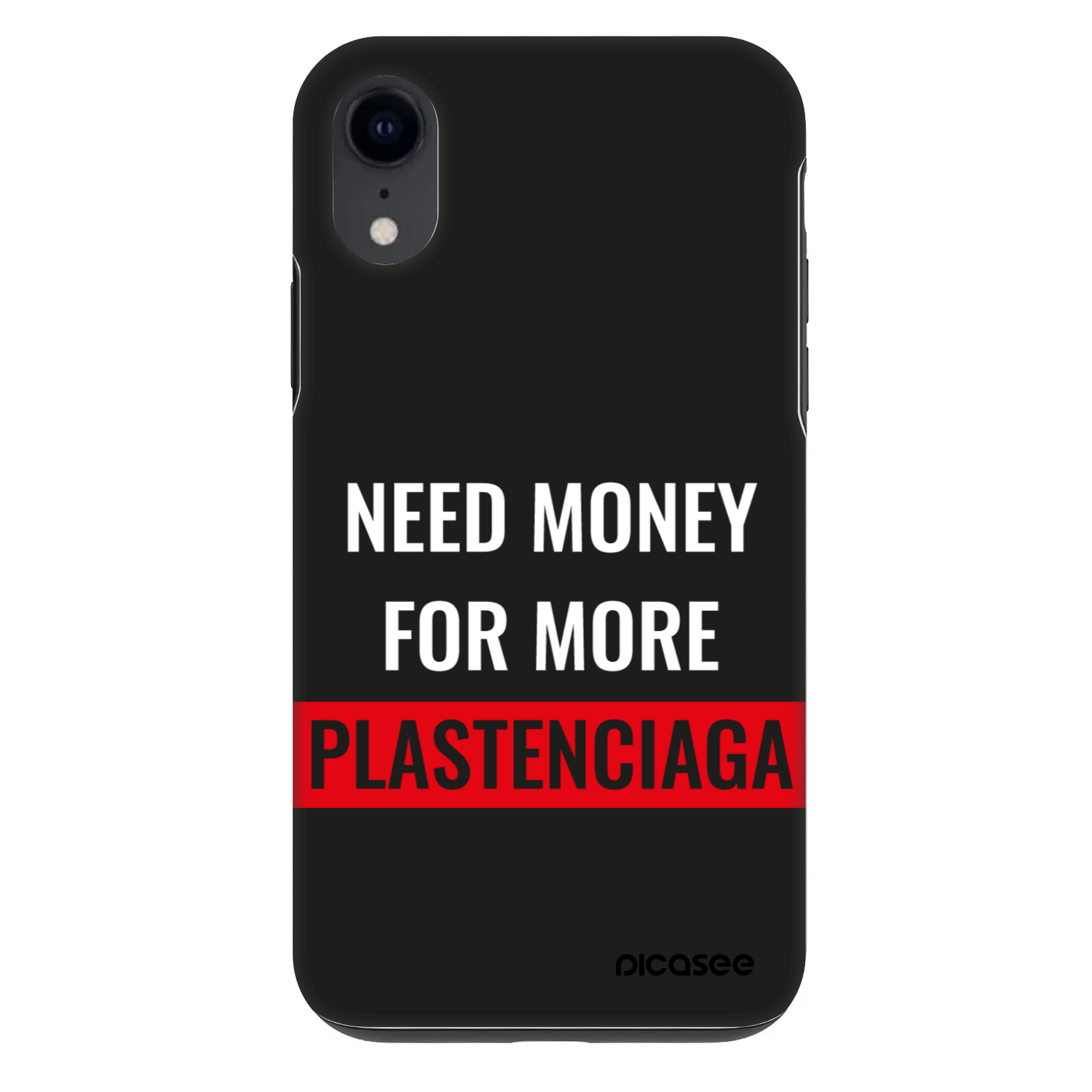 Picasee Fashion Case pentru Apple iPhone XR - More PLASTENCIAGA