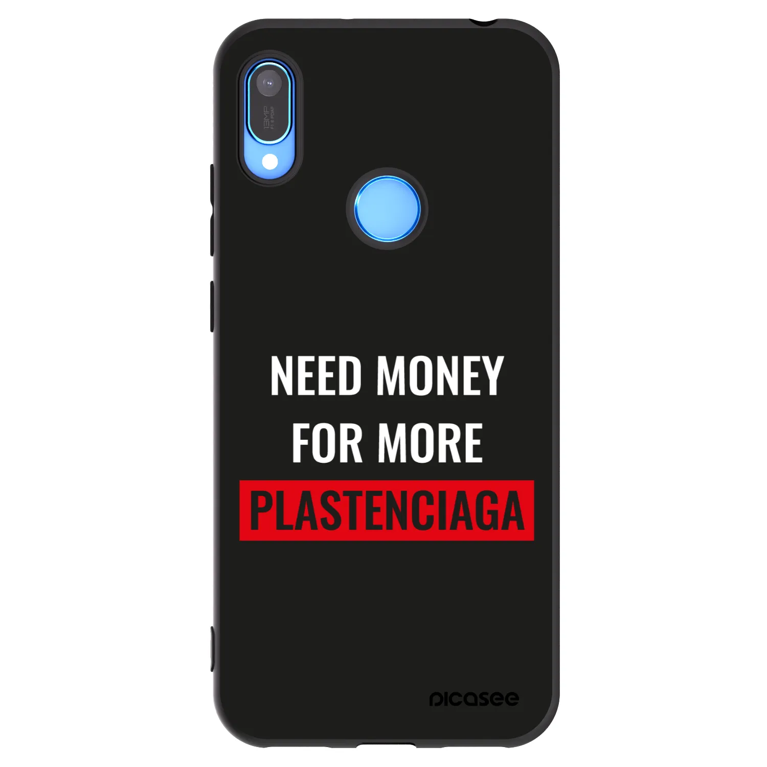 Picasee husă neagră din silicon pentru Huawei Y6 2019 - More PLASTENCIAGA