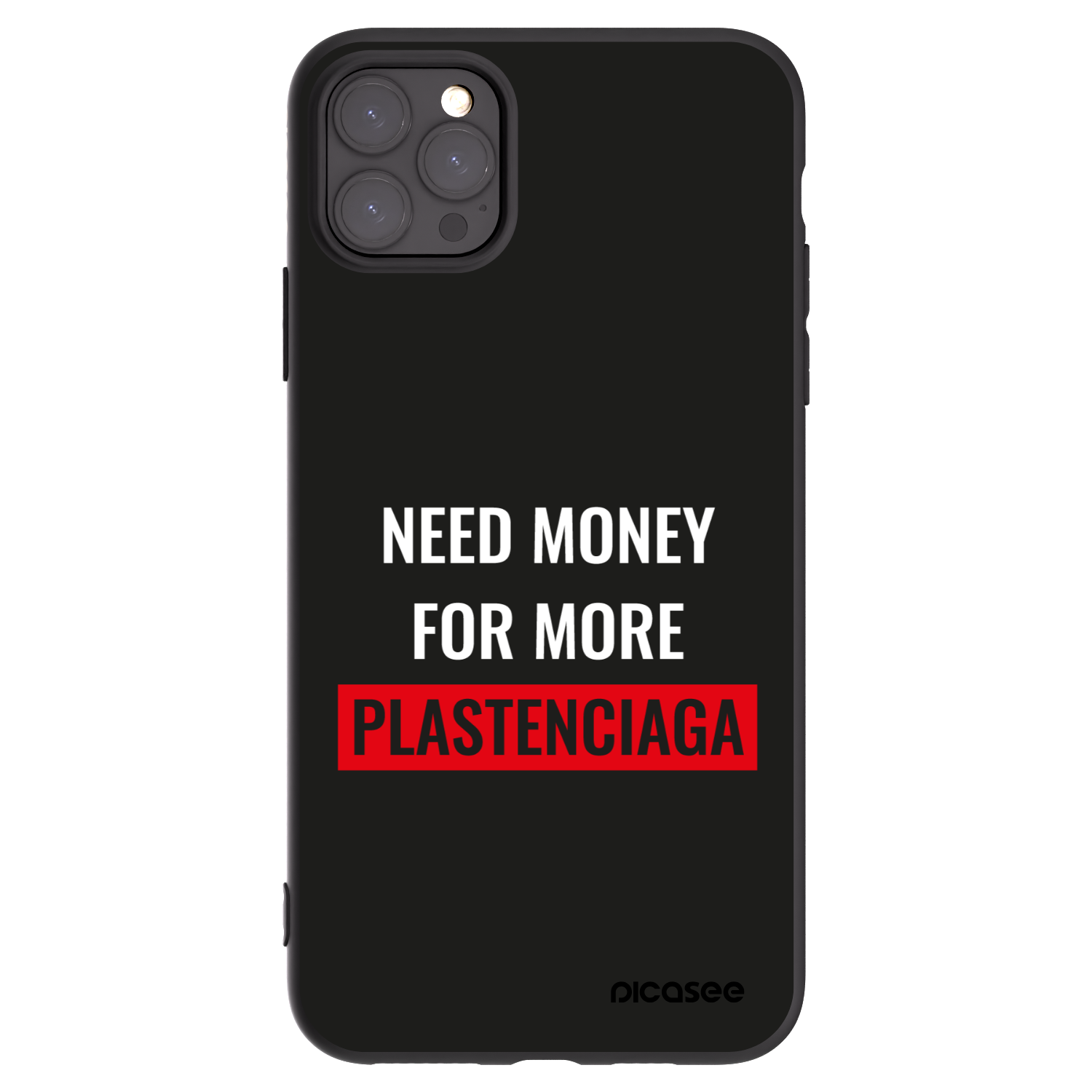 Picasee husă neagră din silicon pentru Apple iPhone 11 Pro Max - More PLASTENCIAGA