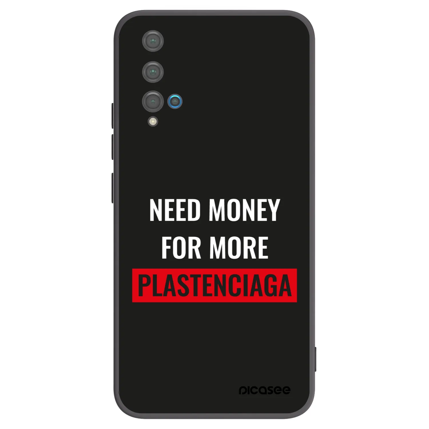Picasee husă neagră din silicon pentru Huawei Nova 5T - More PLASTENCIAGA