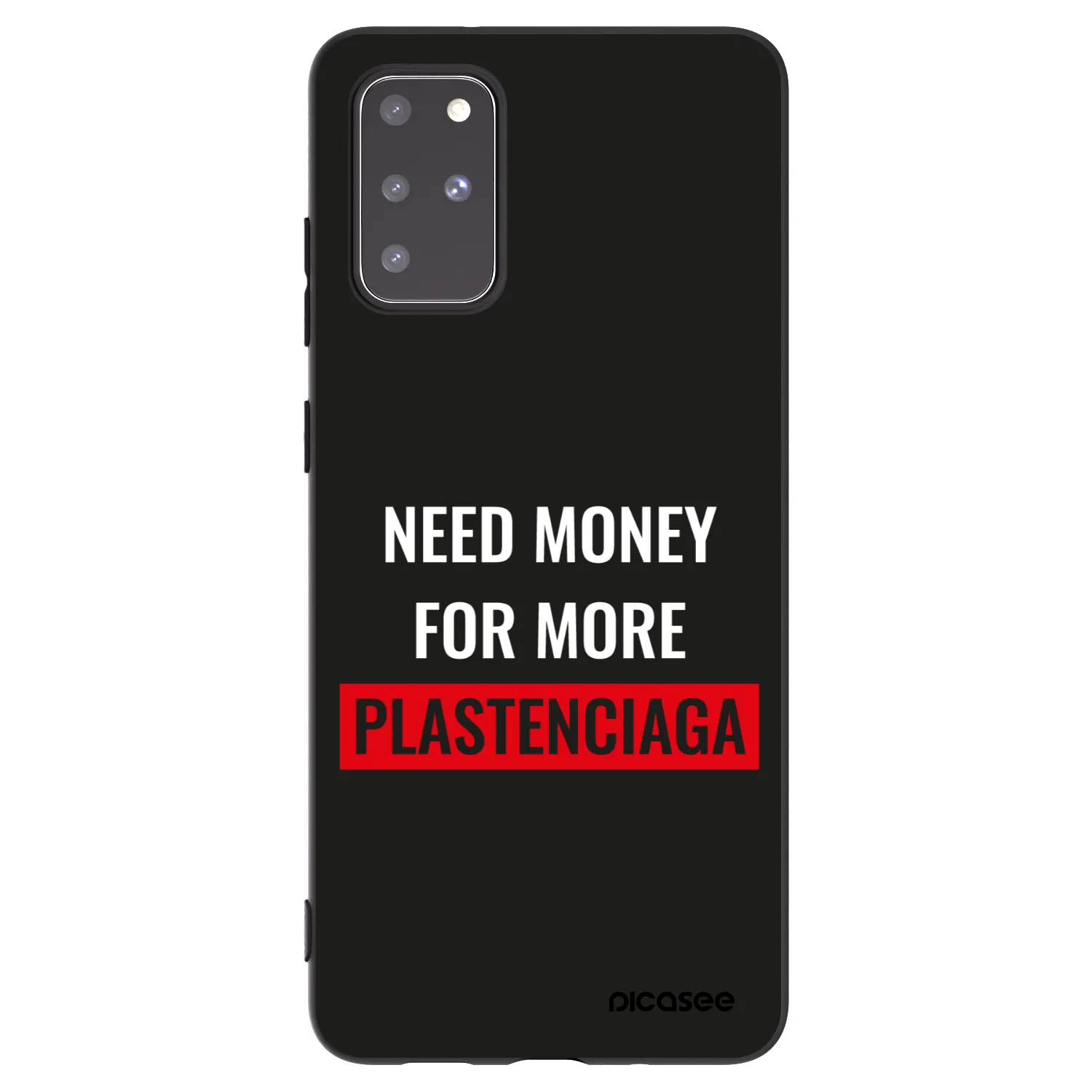 Picasee husă neagră din silicon pentru Samsung Galaxy S20+ G985F - More PLASTENCIAGA