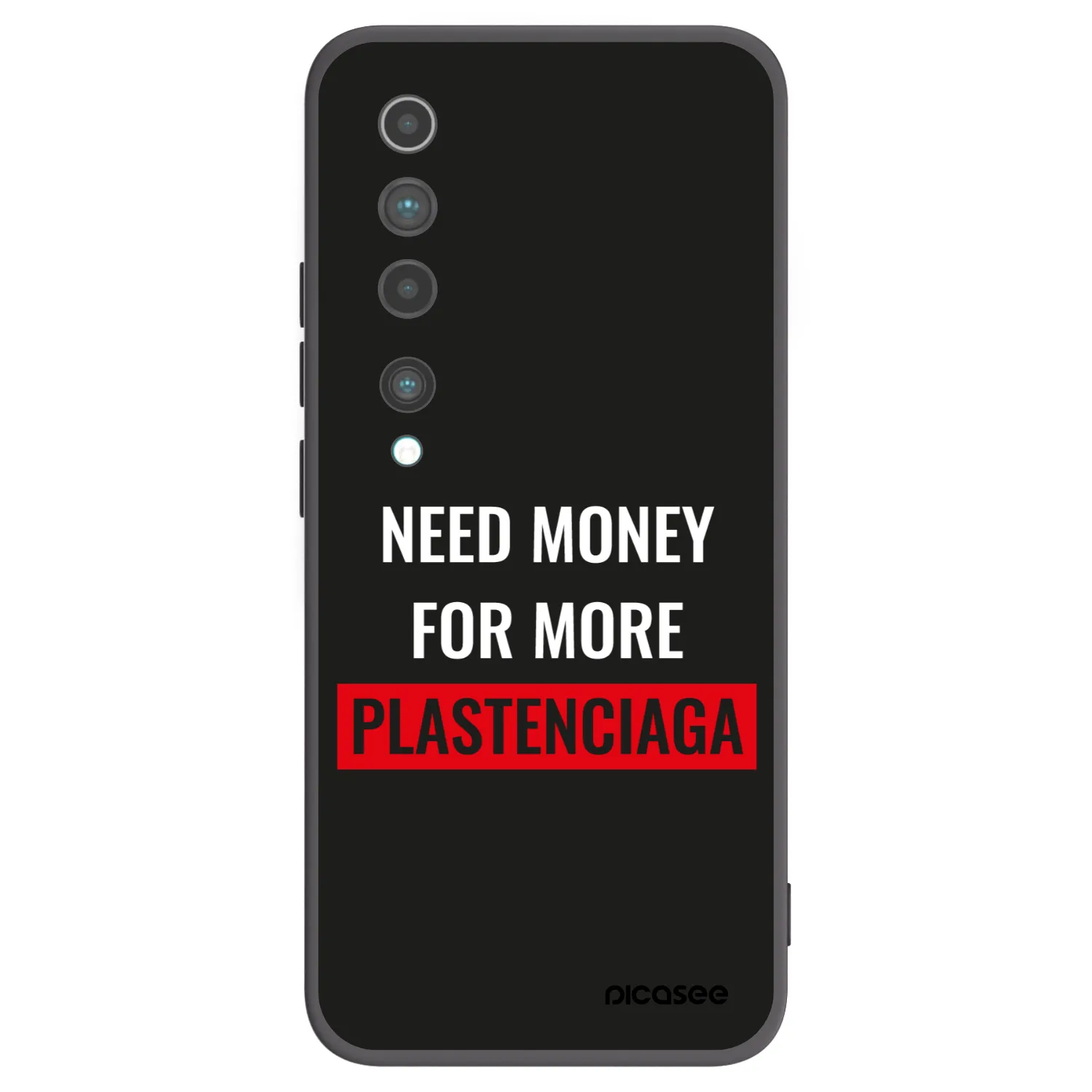 Picasee husă neagră din silicon pentru Xiaomi Mi 10 - More PLASTENCIAGA