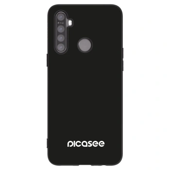 Picasee husă neagră din silicon pentru Realme 5 - Picasee
