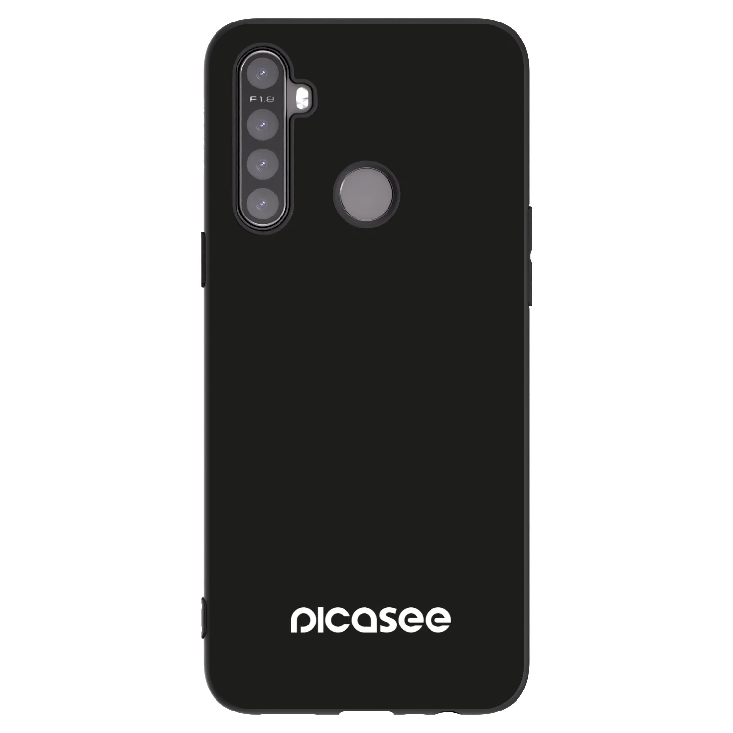 Picasee husă neagră din silicon pentru Realme 5 - Picasee