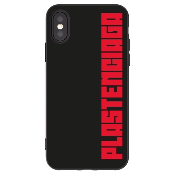 Picasee husă neagră din silicon pentru Apple iPhone X/XS - Plastenciaga