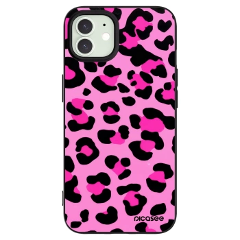 Picasee husă neagră din silicon pentru Apple iPhone 12 Pro - Pink Tiger