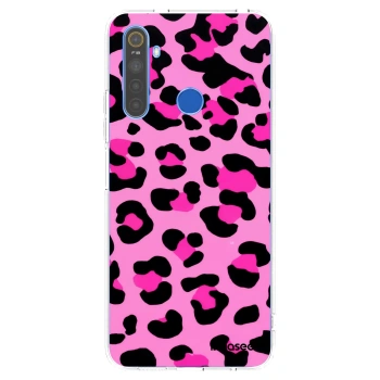 Picasee husă transparentă din silicon pentru Realme 5 - Pink Tiger