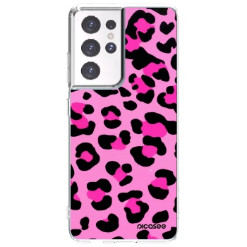 Picasee husă transparentă din silicon pentru Samsung Galaxy S21 Ultra 5G G998B - Pink Tiger