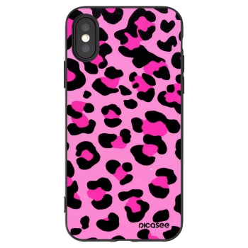 Picasee husă neagră din silicon pentru Apple iPhone X/XS - Pink Tiger