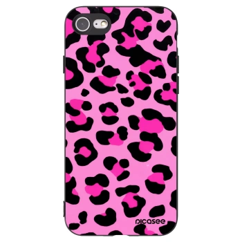Picasee husă neagră din silicon pentru Apple iPhone 7 - Pink Tiger