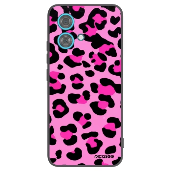 Picasee husă neagră din silicon pentru Motorola Edge 40 Neo - Pink Tiger
