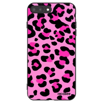 Picasee husă neagră din silicon pentru Apple iPhone 7 Plus - Pink Tiger