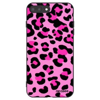 Picasee husă neagră din silicon pentru Apple iPhone 8 Plus - Pink Tiger