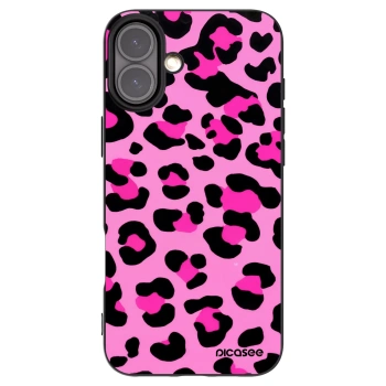 Picasee husă neagră din silicon pentru Apple iPhone 16 Plus - Pink Tiger