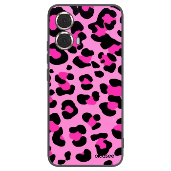 Picasee husă neagră din silicon pentru Motorola Moto G85 - Pink Tiger