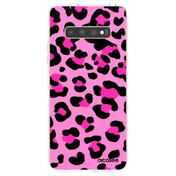 Picasee husă transparentă din silicon pentru Samsung Galaxy S10 Plus G975 - Pink Tiger