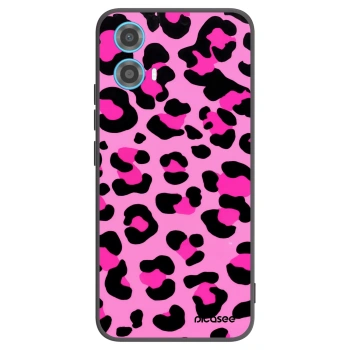 Picasee husă neagră din silicon pentru Motorola Moto G34 5G - Pink Tiger